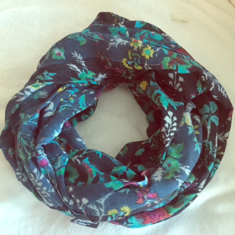 Anthropologie floral embroidery wrap/scarf